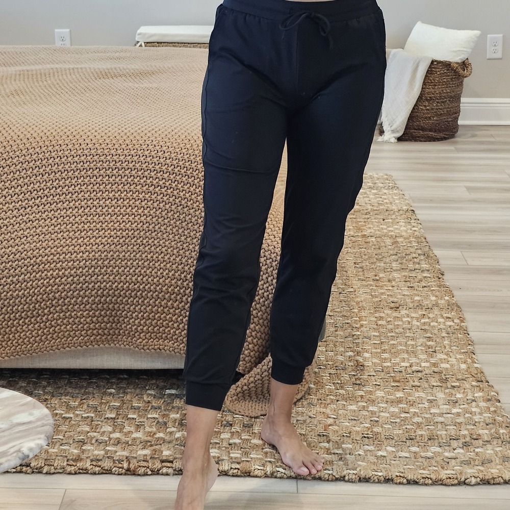 ZAC &‎ Rachel Women's Black Jogger Pants S Polyester Spandex Zip Pockets